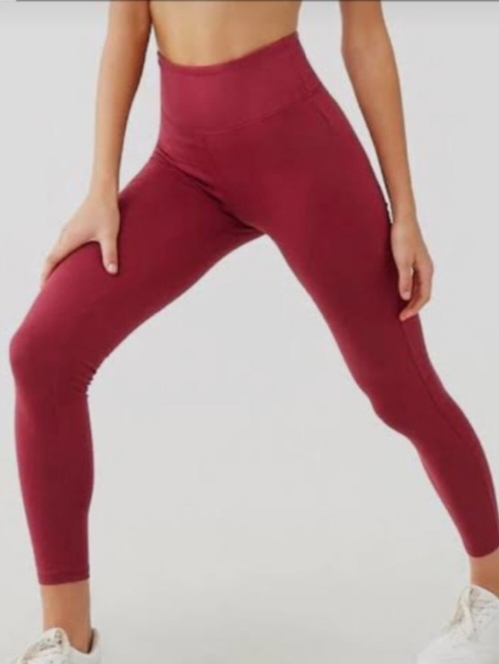 Forever 21 Women's Deep Red High-Waist Leggings